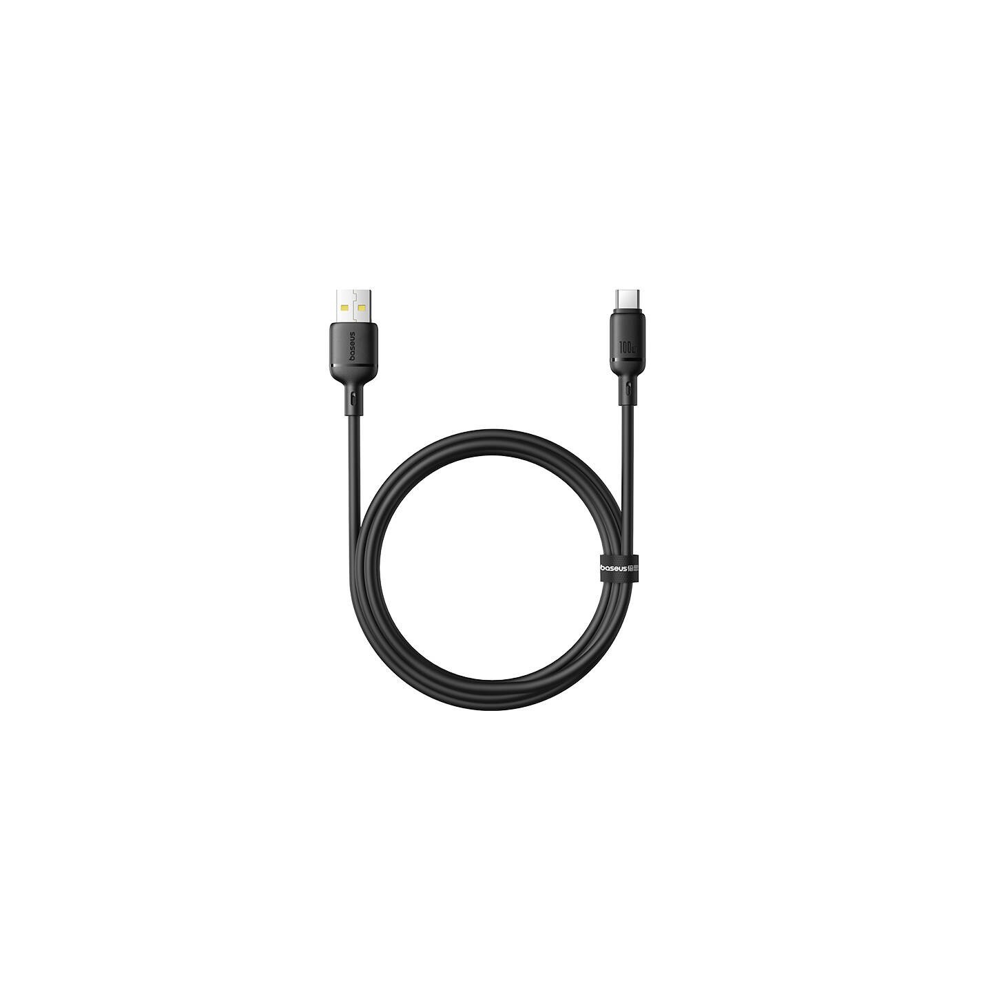 Baseus Silky Series USB-C to USB-A 1.0m 100W Cable - Black (Boxed) — Buy in Cyprus with Fast Delivery