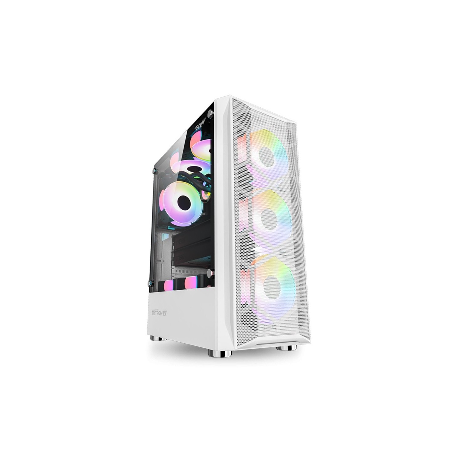 Armaggeddon Tritron 2 ATX 3xARGB White Gaming Case (Boxed) — Buy in Cyprus with Fast Delivery