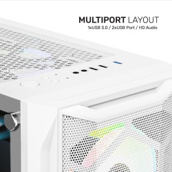 Buy Armaggeddon Gaming Case - TRITRON 2 - ATX 3xARGB White in Cyprus, Nicosia, Limassol, Larnaka, Pafos