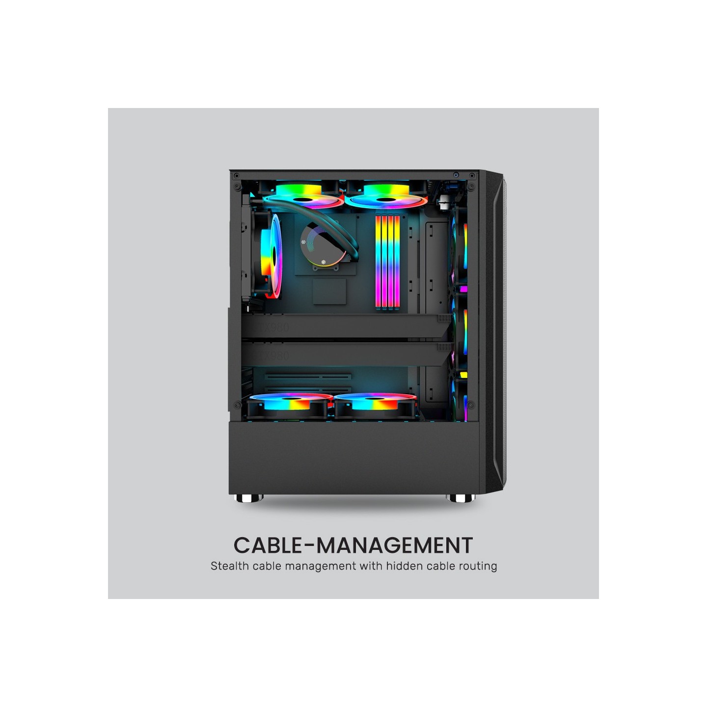 Armaggeddon Tritron 2 ATX 3xARGB White Gaming Case (Boxed) — Buy in Cyprus with Fast Delivery