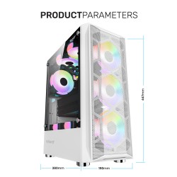 Buy Armaggeddon Gaming Case - TRITRON 2 - ATX 3xARGB White in Cyprus, Nicosia, Limassol, Larnaka, Pafos