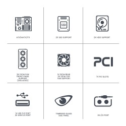 Armaggeddon Tritron 2 ATX 3xARGB White Gaming Case (Boxed) — Buy in Cyprus with Fast Delivery