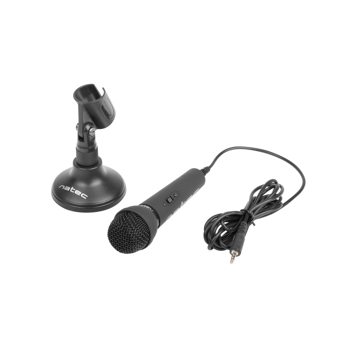 Natec Adder NMI-0776 Microphone - 3.5mm Jack Omnidirectional w/ Stand (Boxed) — Buy in Cyprus with Fast Delivery