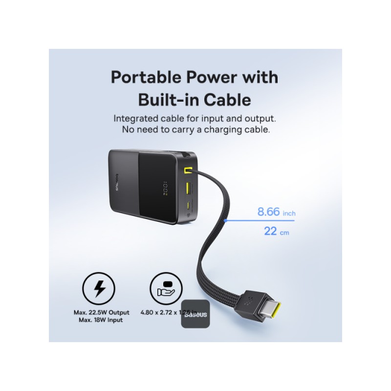 Buy Baseus Powerbank 22.5W 20000mAh + Display - FC51 - EnerFill Bipow2 Pro Black in Cyprus, Nicosia, Limassol, Larnaka, Pafos
