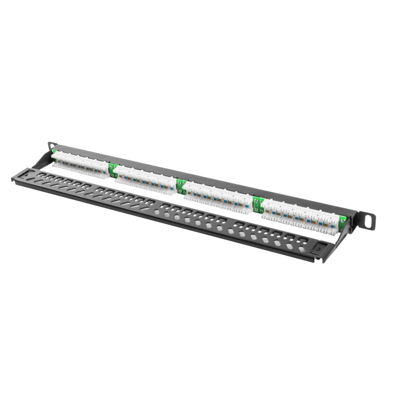 Buy Lanberg Patch Panel - 24-Port 0.5U 19' CAT6 UTP Black in Cyprus, Nicosia, Limassol, Larnaka, Pafos