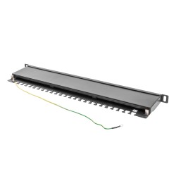Buy Lanberg Patch Panel - 24-Port 0.5U 19' CAT6 UTP Black in Cyprus, Nicosia, Limassol, Larnaka, Pafos