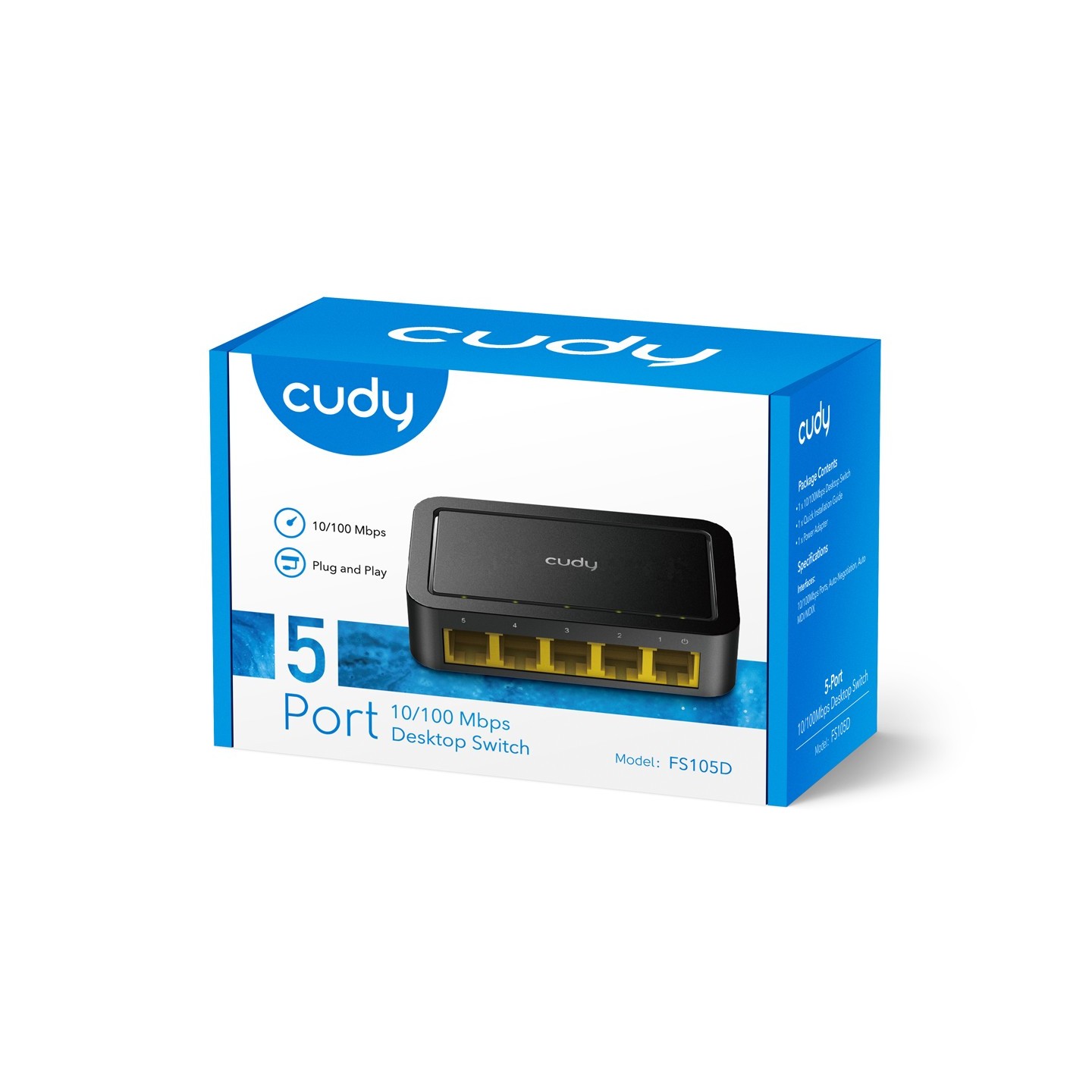 Cudy Desktop Switch - FS105D - 5-Port 10 100 Mbps Desktop Switch — Buy in Cyprus with Fast Delivery