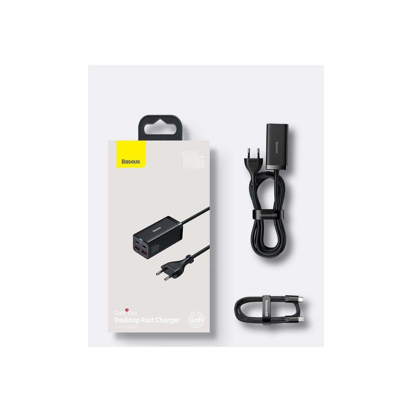 Baseus Charger Desktop - 100W 2C+2U EU Black — Buy in Cyprus with Fast Delivery