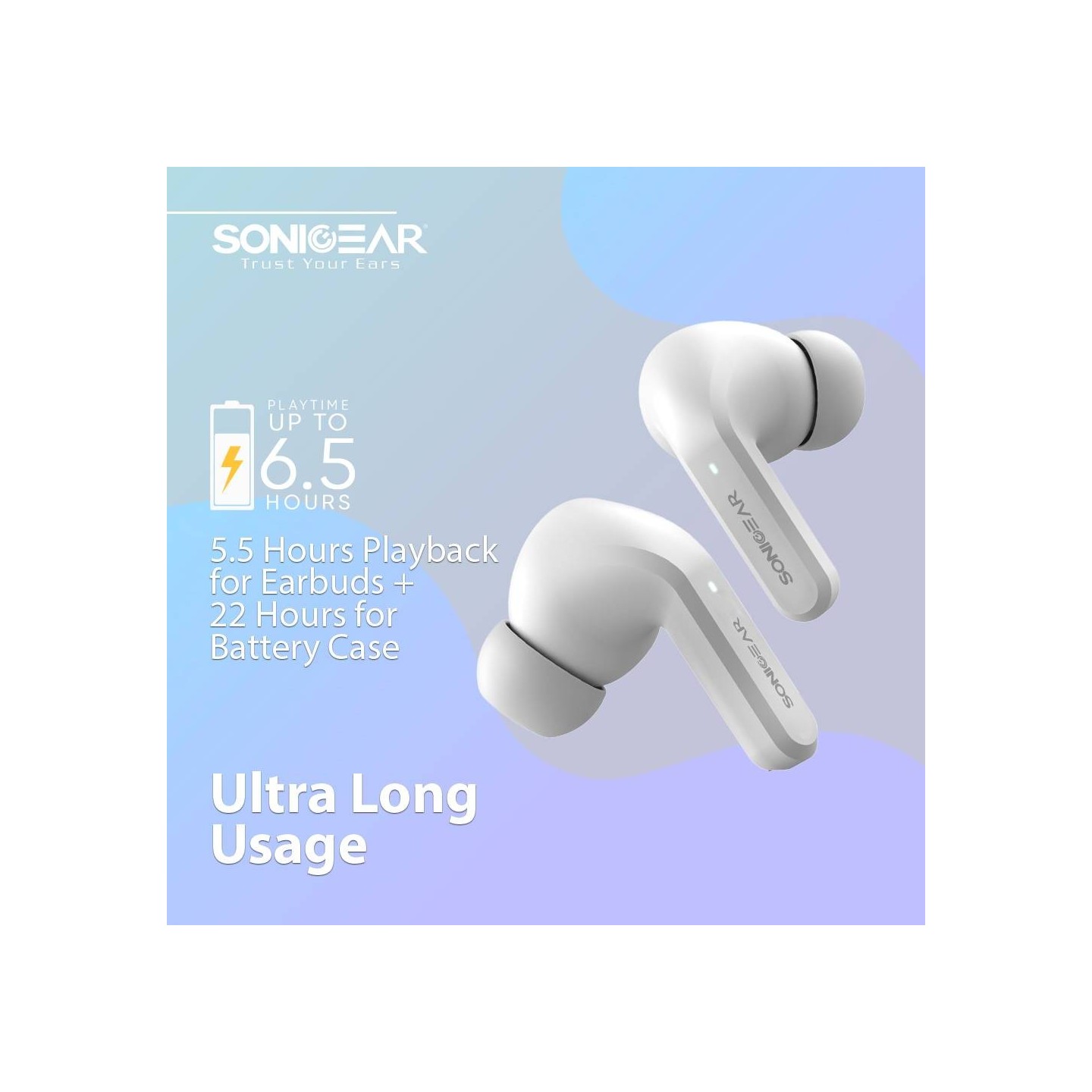 SonicGear EARPUMP - TWS 12 - ANC Sweatproof White Earphones — Buy in Cyprus with Fast Delivery