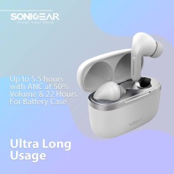 Buy SonicGear EARPUMP - TWS 12 - ANC Sweatproof White Earphones in Cyprus, Nicosia, Limassol, Larnaka, Pafos