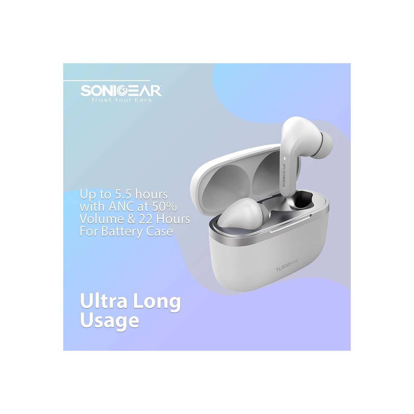 SonicGear EARPUMP - TWS 12 - ANC Sweatproof White Earphones — Buy in Cyprus with Fast Delivery