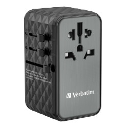 Buy Verbatim Charger Travel Adapter World to World GAN III 100W 2xC 2xA UTA-06 in Cyprus, Nicosia, Limassol, Larnaka, Pafos