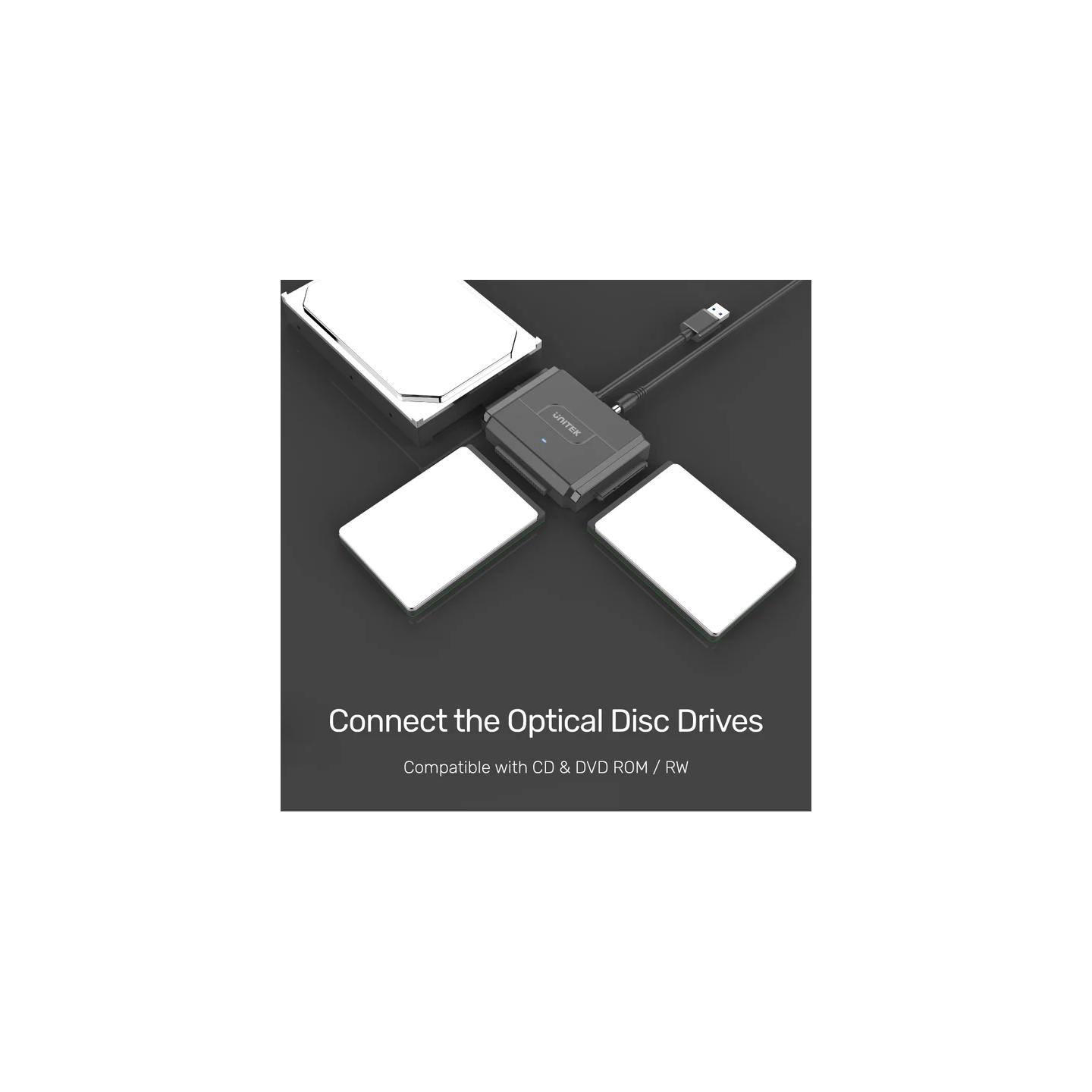 Unitek USB3.0 to SATA+IDE 2.5-3.5'' Converter - Y-3324 - 12V2A PSU (UK) — Buy in Cyprus with Fast Delivery