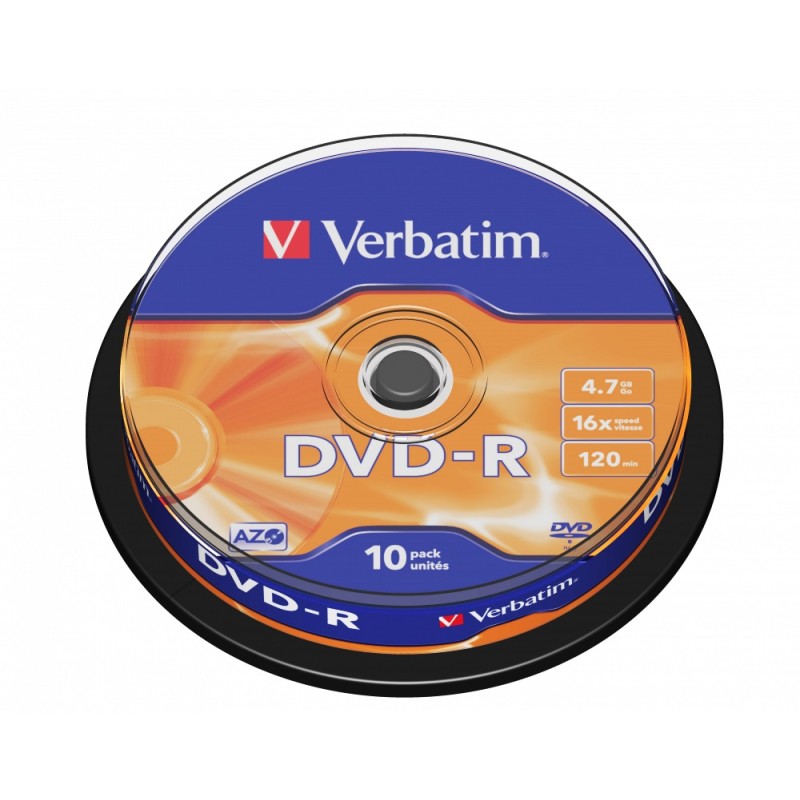 Buy Verbatim DVD-R - 43523 - 4.7GB 16X 10-Pack Spindle Matt Silver in Cyprus, Nicosia, Limassol, Larnaka, Pafos