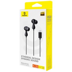 Buy Baseus Headphones - CZ20 - In Ear Wired Type C HiRes Black in Cyprus, Nicosia, Limassol, Larnaka, Pafos