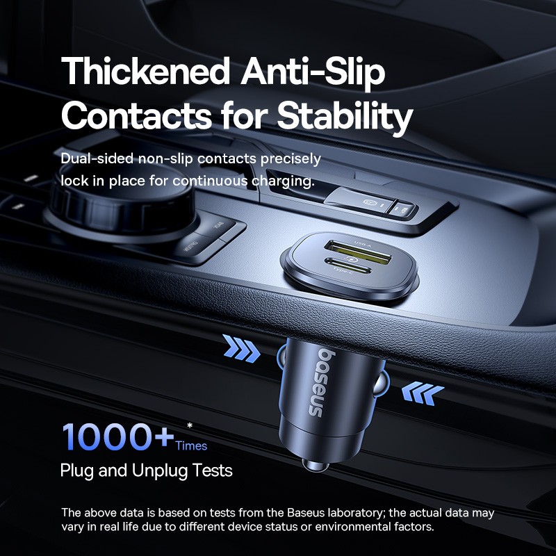 Buy Baseus GoTrip Car Charger - DP1 - 30W U+C Cosmic Black in Cyprus, Nicosia, Limassol, Larnaka, Pafos