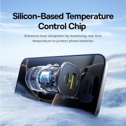 Buy Baseus GoTrip Car Charger - DP1 - 30W U+C Cosmic Black in Cyprus, Nicosia, Limassol, Larnaka, Pafos