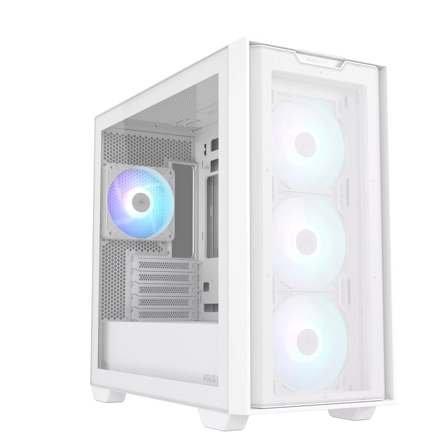 ASUS A21 PLUS Gaming Case Micro ATX Tempered Glass White - 4x ARGB Fans - 4711387406281 (Boxed)
