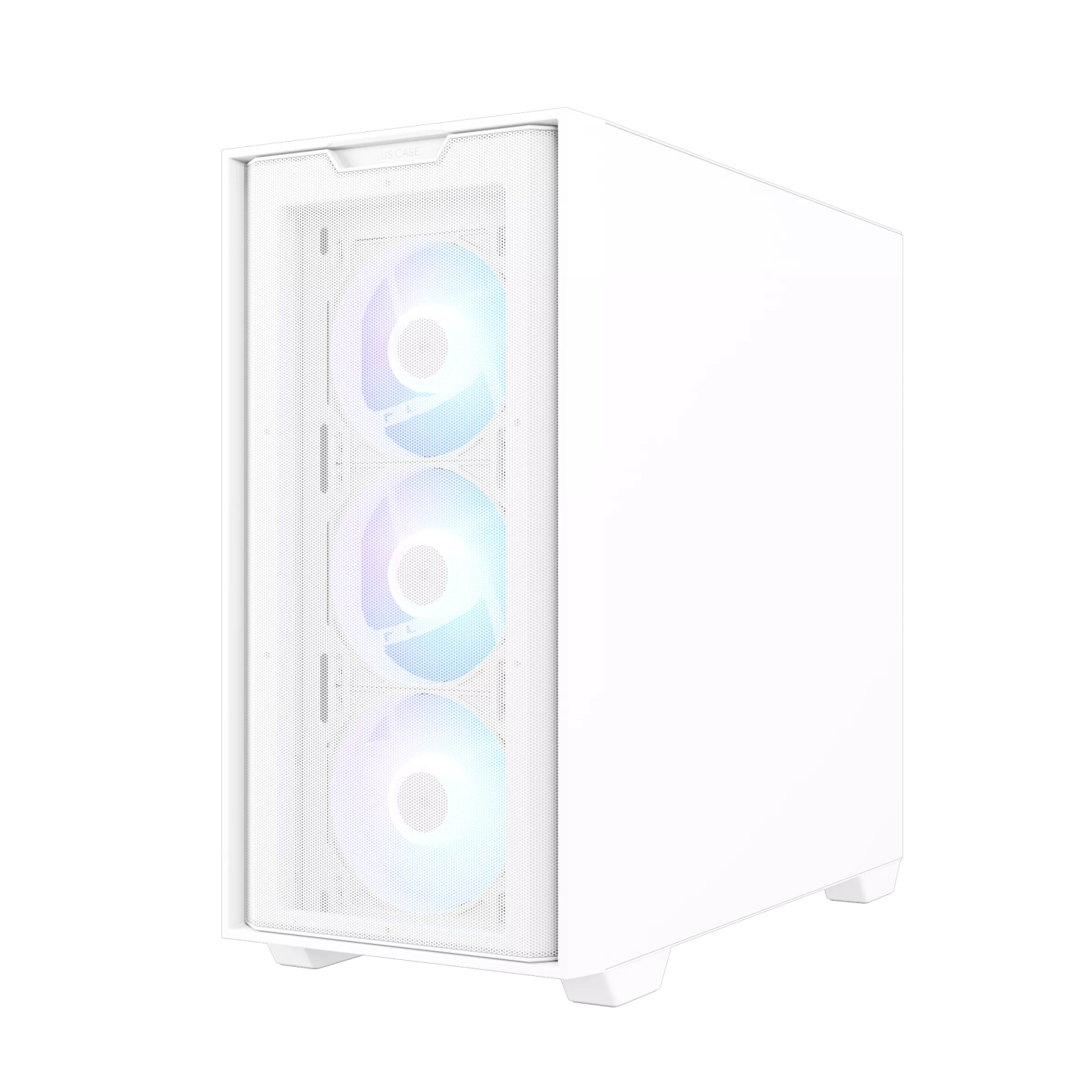 ASUS A21 PLUS Gaming Case Micro ATX Tempered Glass White - 4x ARGB Fans - 4711387406281 (Boxed)