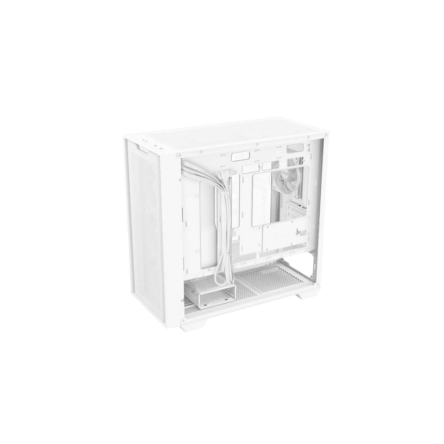 ASUS A21 PLUS Gaming Case Micro ATX Tempered Glass White - 4x ARGB Fans - 4711387406281 (Boxed)