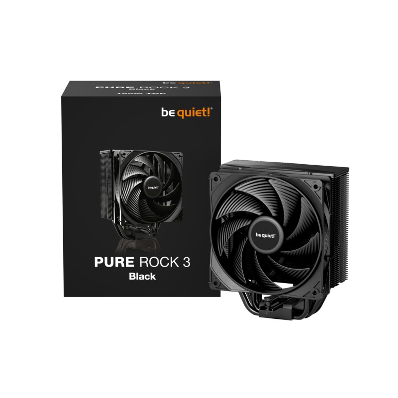 Buy be quiet! Pure Rock 3 BK039 - Black CPU Air Tower Cooler, 120mm PWM Fan, 4x6... in Cyprus, Nicosia, Limassol, Larnaka, Pafos