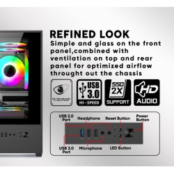 Armaggeddon Aquaron Duplex ONE MATX Black 3xARGB (Boxed) — Buy in Cyprus with Fast Delivery