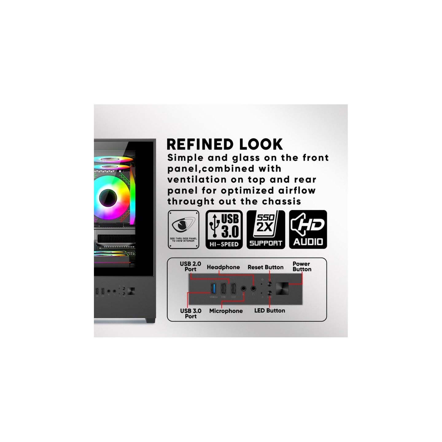 Armaggeddon Aquaron Duplex ONE MATX Black 3xARGB (Boxed) — Buy in Cyprus with Fast Delivery