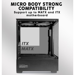 Buy Armaggeddon Gaming Case - M-ATX AQUARON Duplex ONE Black + 3xARGB in Cyprus, Nicosia, Limassol, Larnaka, Pafos