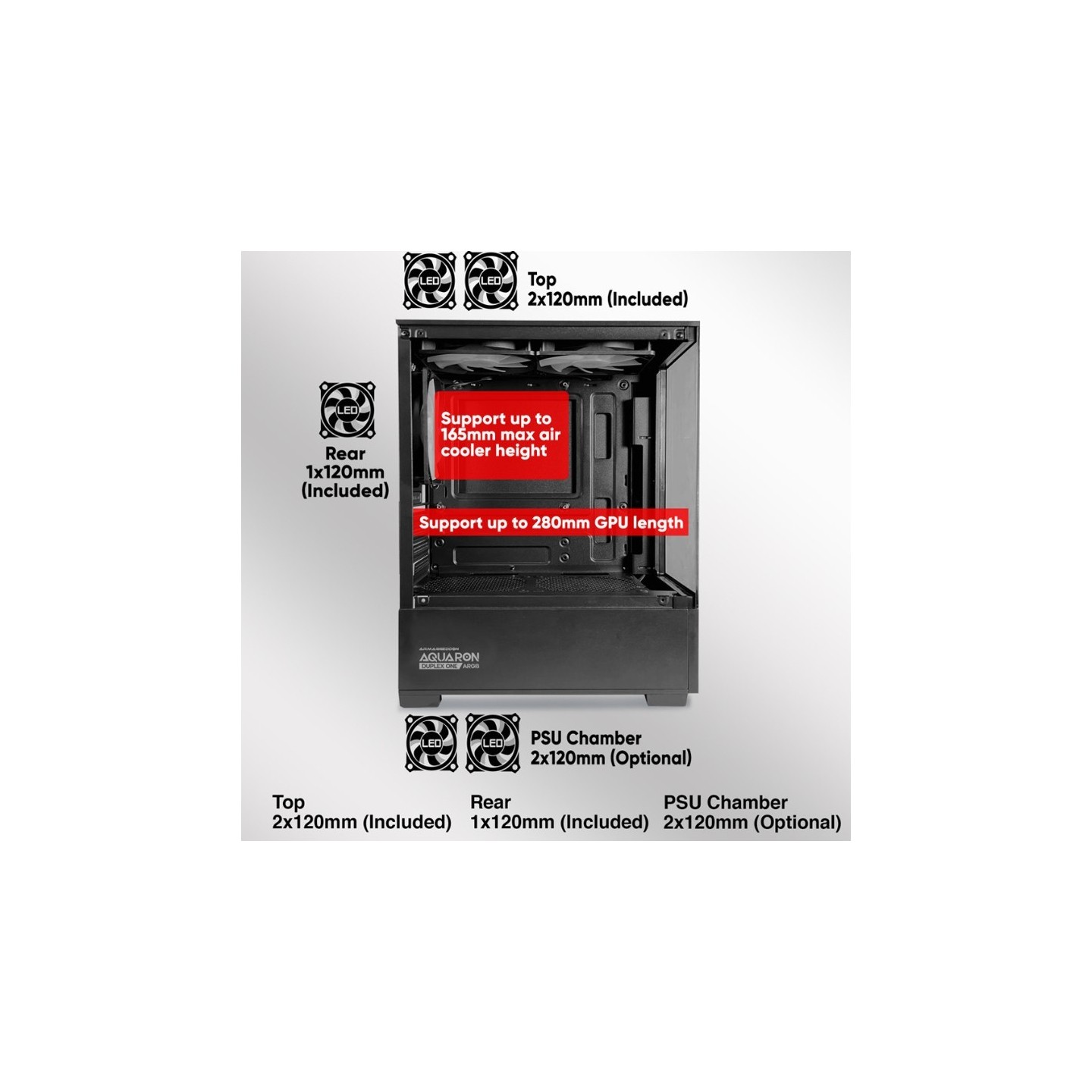 Armaggeddon Aquaron Duplex ONE MATX Black 3xARGB (Boxed) — Buy in Cyprus with Fast Delivery