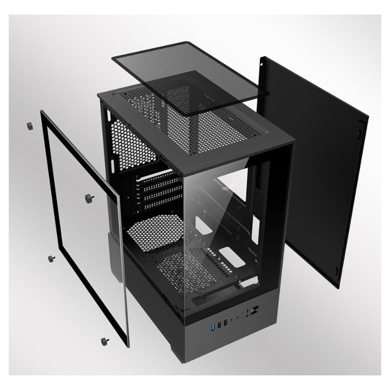 Buy Armaggeddon Gaming Case - M-ATX AQUARON Duplex ONE Black + 3xARGB in Cyprus, Nicosia, Limassol, Larnaka, Pafos