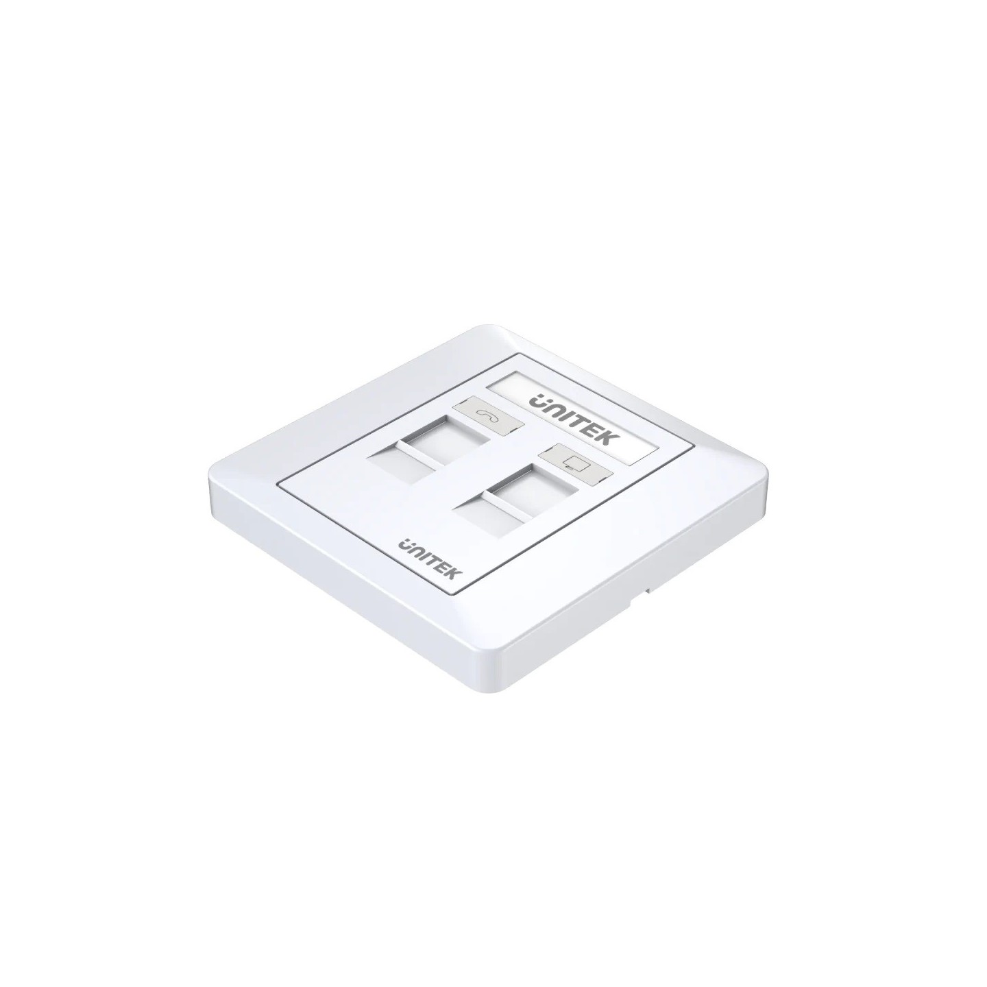 Unitek Network Wall Plate - T013A - Dual Port — Buy in Cyprus with Fast Delivery