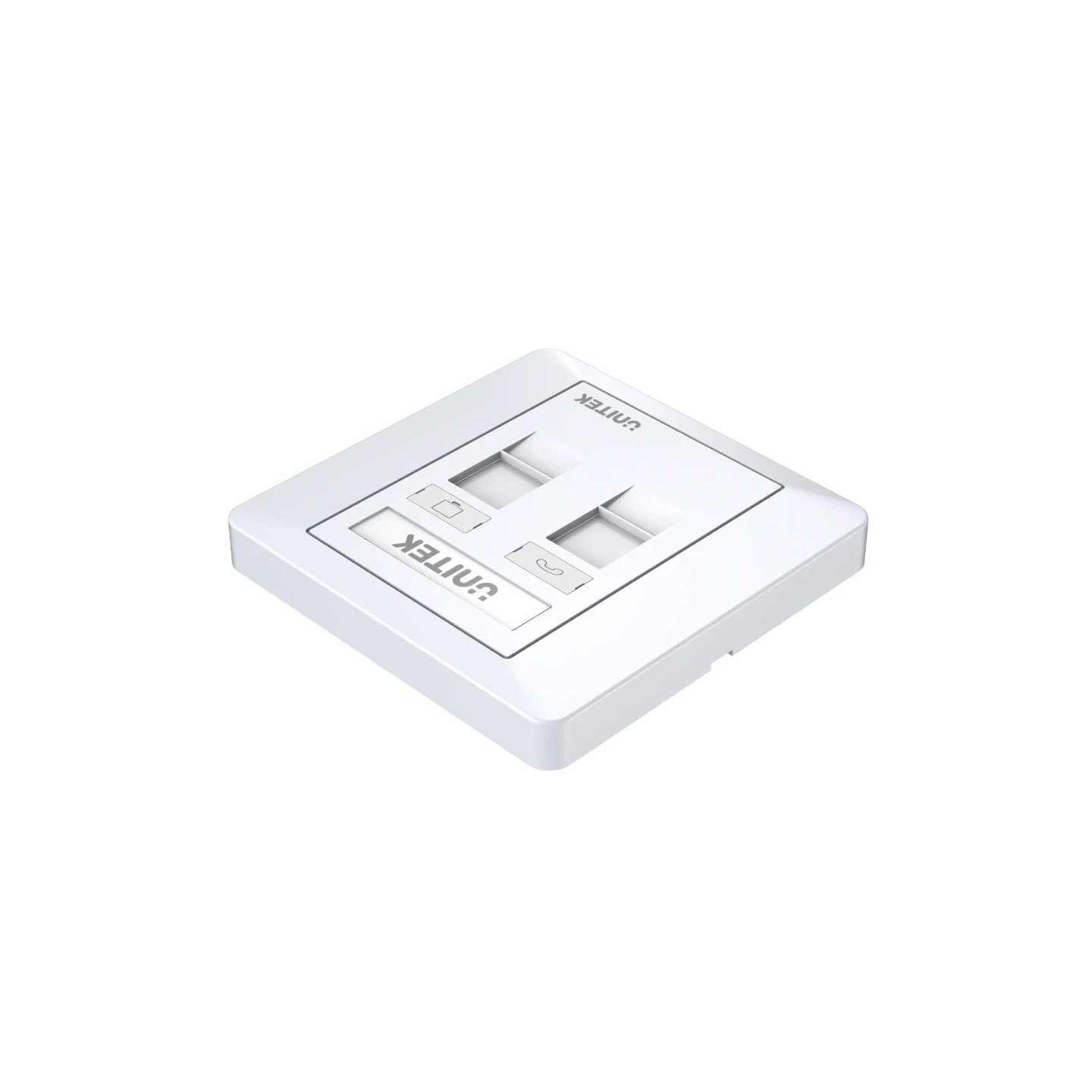 Unitek Network Wall Plate - T013A - Dual Port — Buy in Cyprus with Fast Delivery