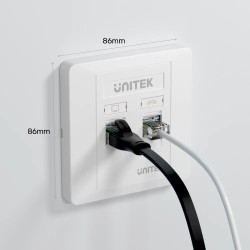 Buy Unitek Network Wall Plate - T013A - Dual Port in Cyprus, Nicosia, Limassol, Larnaka, Pafos