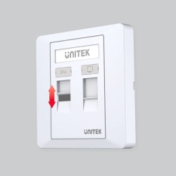 Buy Unitek Network Wall Plate - T013A - Dual Port in Cyprus, Nicosia, Limassol, Larnaka, Pafos