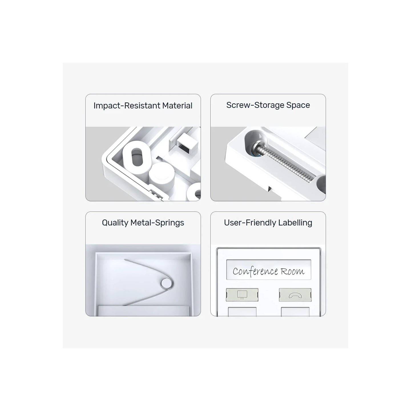 Unitek Network Wall Plate - T013A - Dual Port — Buy in Cyprus with Fast Delivery