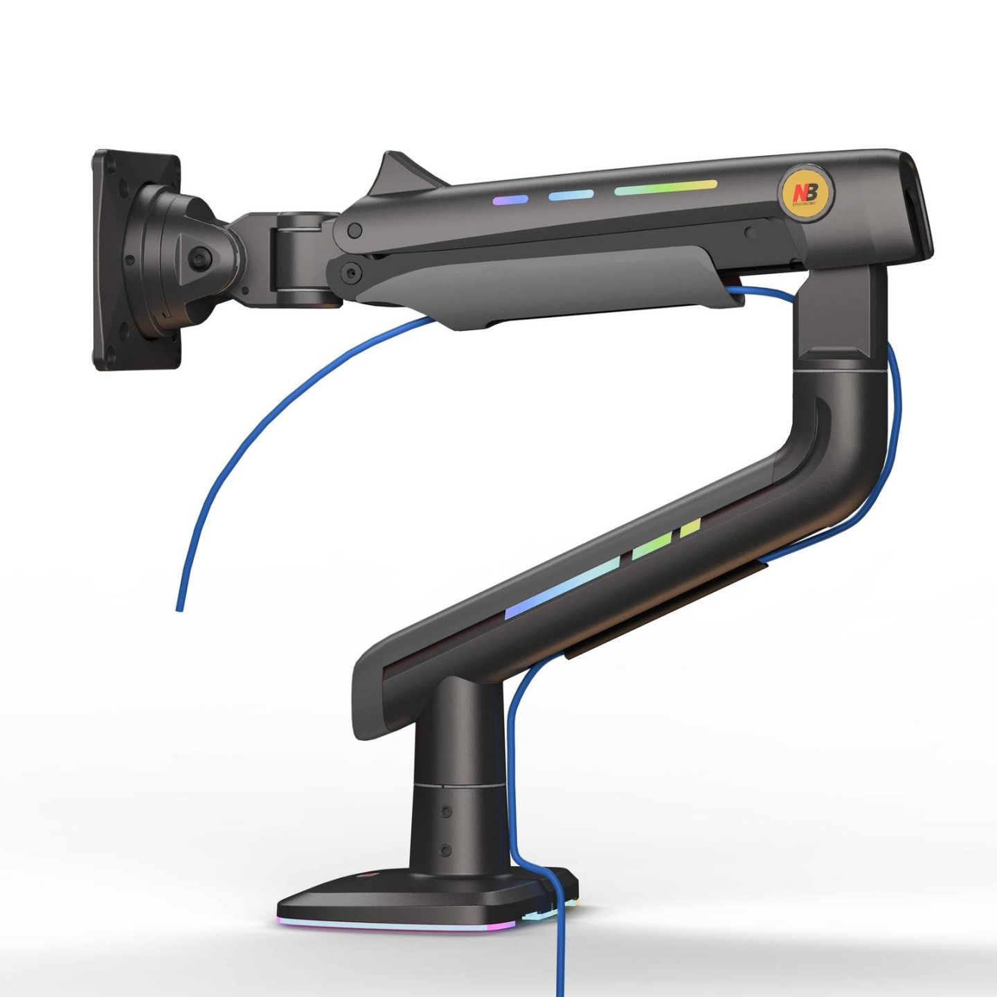 NBMounts F5 Gaming Single Arm RGB Monitor Desk Mount up to 20kg (Boxed) — Buy in Cyprus with Fast Delivery