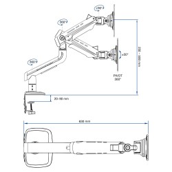 Buy NBMounts Monitor Desk Mount - F5 - Gaming Series Single Arm RGB Monitor Desk... in Cyprus, Nicosia, Limassol, Larnaka, Pafos