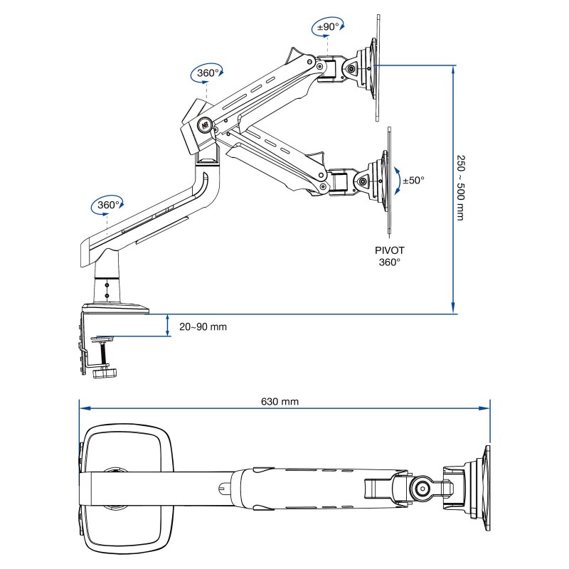 Buy NBMounts Monitor Desk Mount - F5 - Gaming Series Single Arm RGB Monitor Desk... in Cyprus, Nicosia, Limassol, Larnaka, Pafos