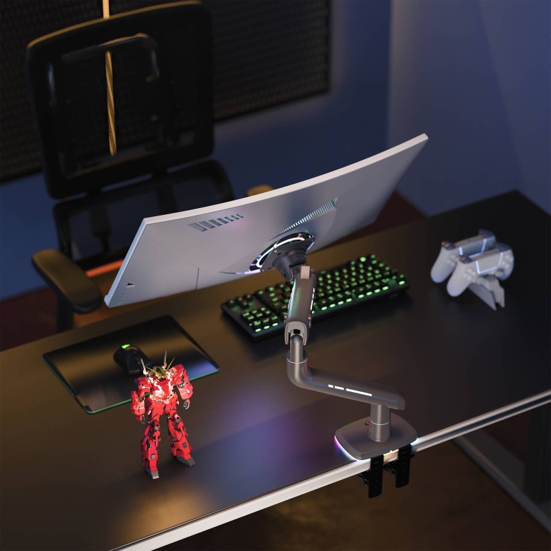 Buy NBMounts Monitor Desk Mount - F5 - Gaming Series Single Arm RGB Monitor Desk... in Cyprus, Nicosia, Limassol, Larnaka, Pafos