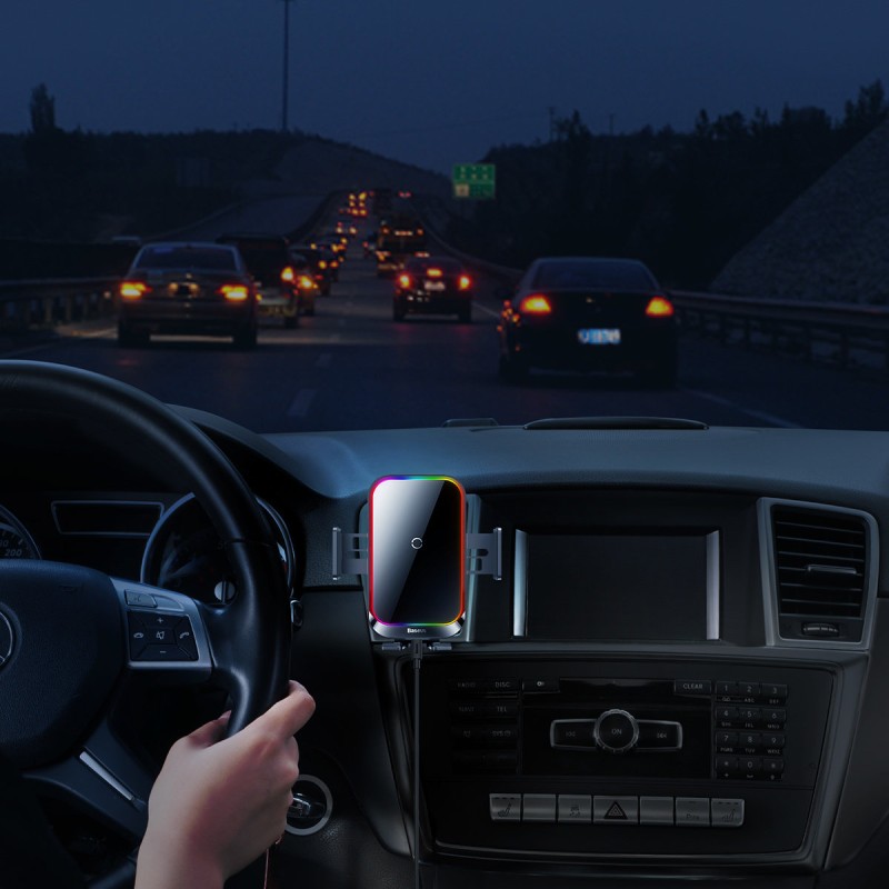 Buy Baseus HALO Wireless AirVent Holder - 15W Car Charger in Cyprus, Nicosia, Limassol, Larnaka, Pafos