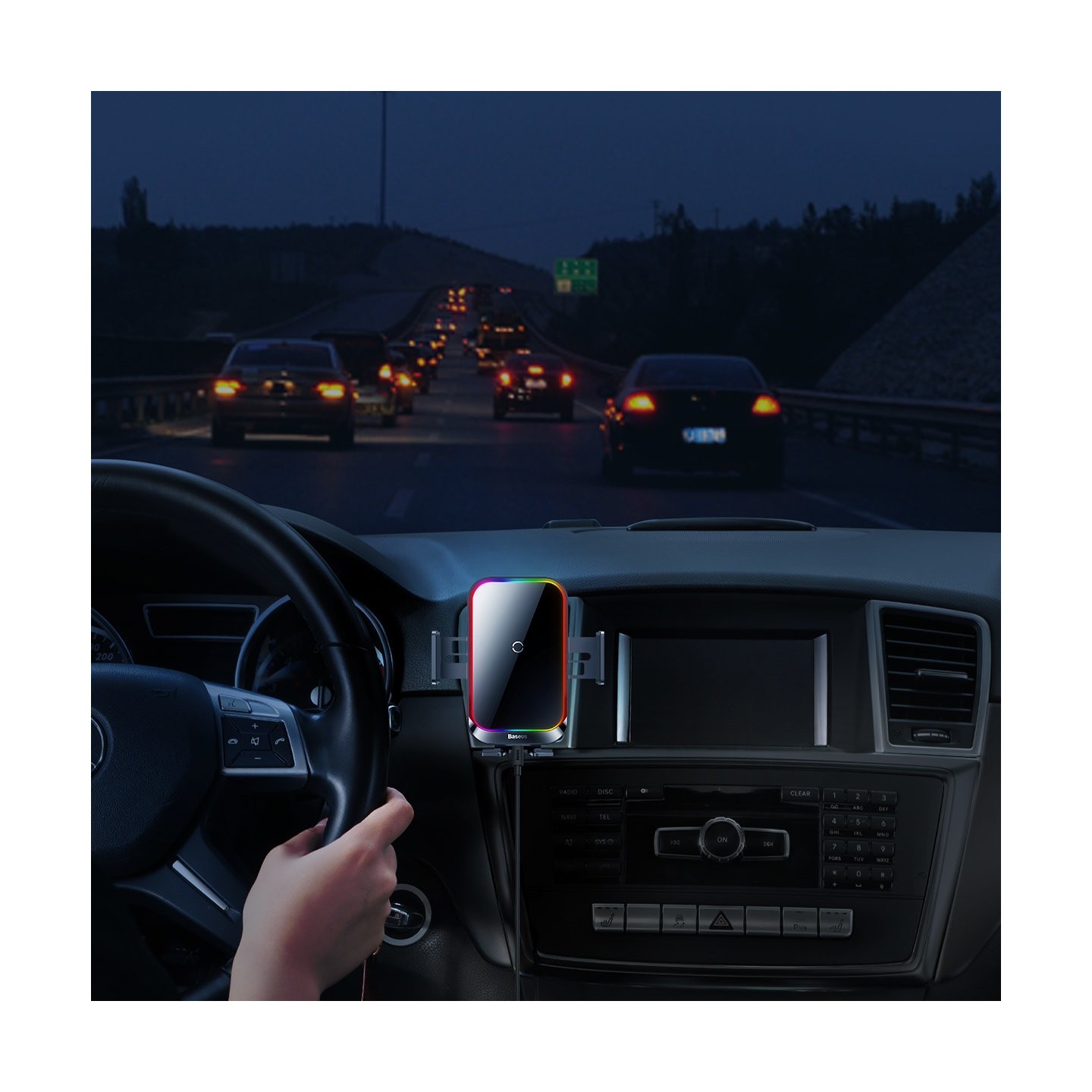Baseus HALO Wireless AirVent Holder - 15W Car Charger — Buy in Cyprus with Fast Delivery