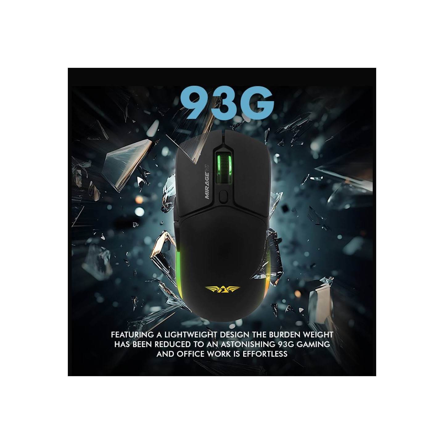 Armaggeddon Mirage VI Wired+2.4G+BT Rechargeable 10000 CPI Gaming Mouse Black (Boxed) — Buy in Cyprus with Fast Delivery