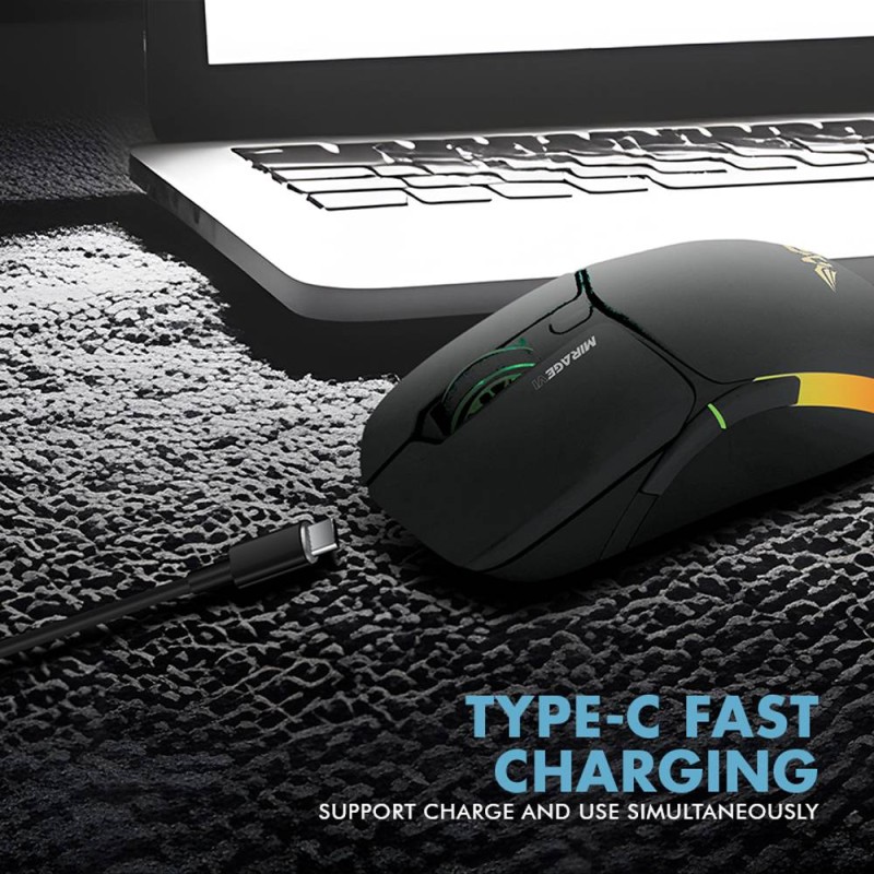 Buy Armaggeddon Gaming Mouse - MIRAGE-VI - Wired+2.4G+BT Recharge 600mAh Black in Cyprus, Nicosia, Limassol, Larnaka, Pafos