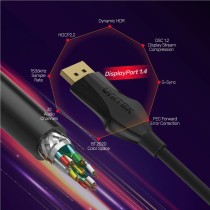 Unitek DisplayPort 1.4 Cable 8K 60Hz 2.0m - C1624BK-2M - Unitek DisplayPort 1.4 Cable 8K 60Hz 2.0m