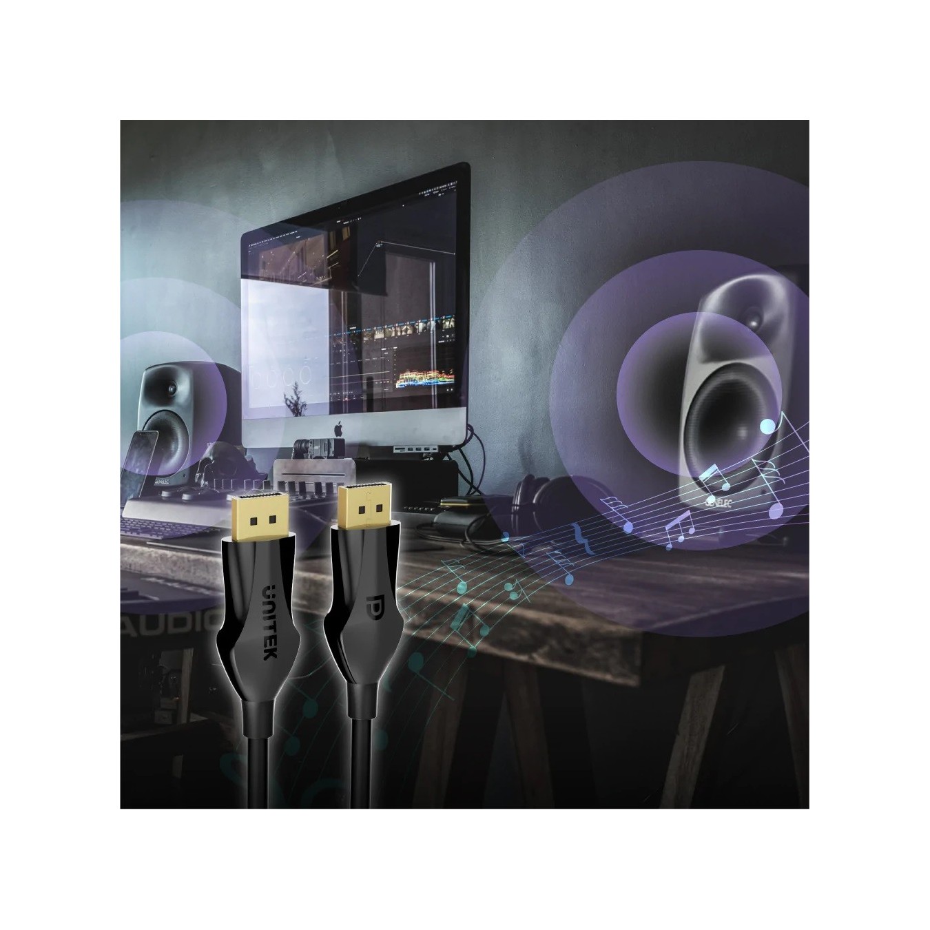 Unitek DisplayPort 1.4 Cable 8K 60Hz 2.0m - C1624BK-2M - Unitek DisplayPort 1.4 Cable 8K 60Hz 2.0m