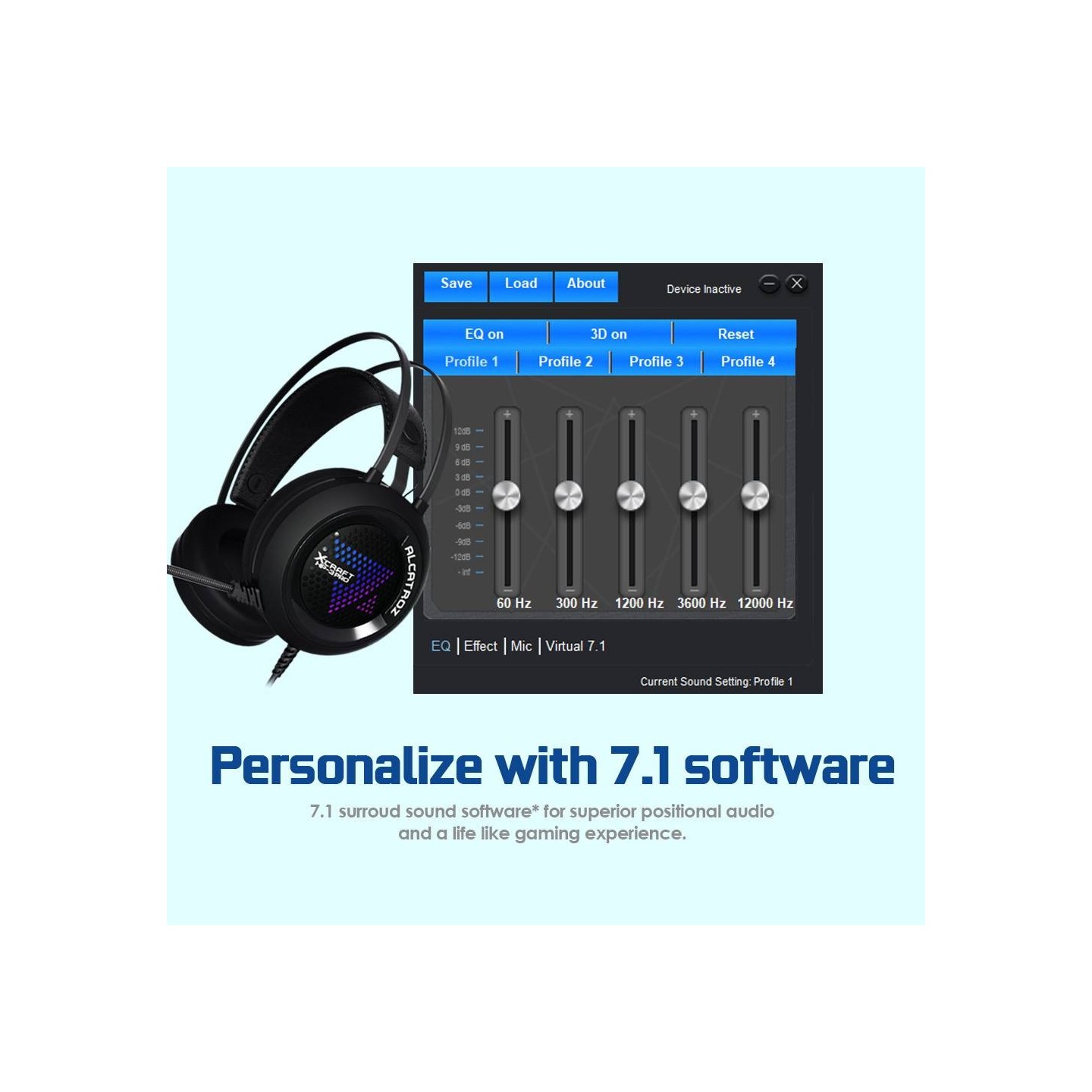 Alcatroz X-Craft HP-3 PRO 7.1 USB Gaming Headset with Microphone (Boxed) — Buy in Cyprus with Fast Delivery