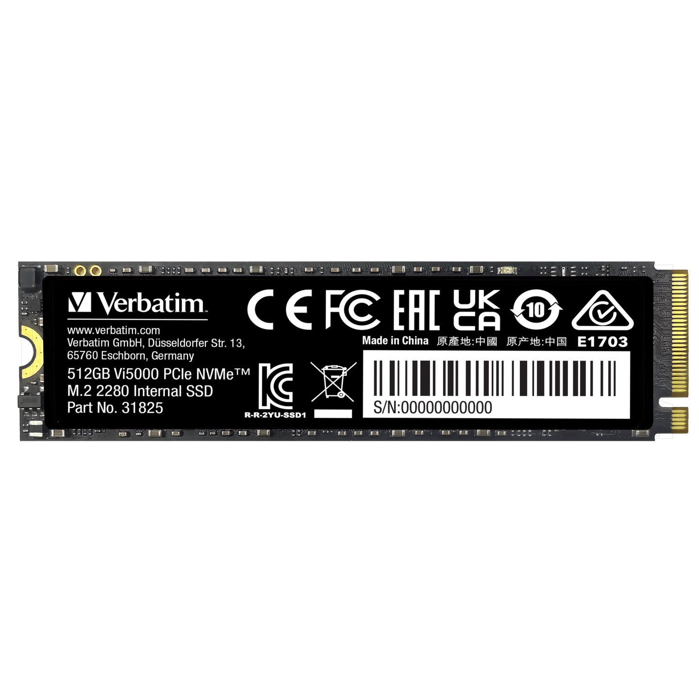 Verbatim Vi5000 512GB M.2 NVMe SSD - PCIe 4.0 x4 5000 MB/s - 49351 (Boxed) — Buy in Cyprus with Fast Delivery