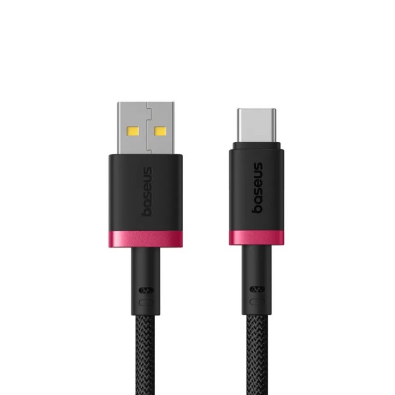 Buy Baseus Cable USB-C to USB-A Dura Series Braided 1.0m Black+Red - USB-C to US... in Cyprus, Nicosia, Limassol, Larnaka, Pafos