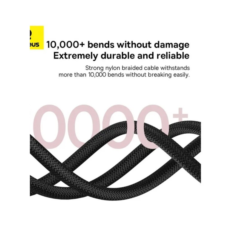 Buy Baseus Cable USB-C to USB-A Dura Series Braided 1.0m Black+Red - USB-C to US... in Cyprus, Nicosia, Limassol, Larnaka, Pafos