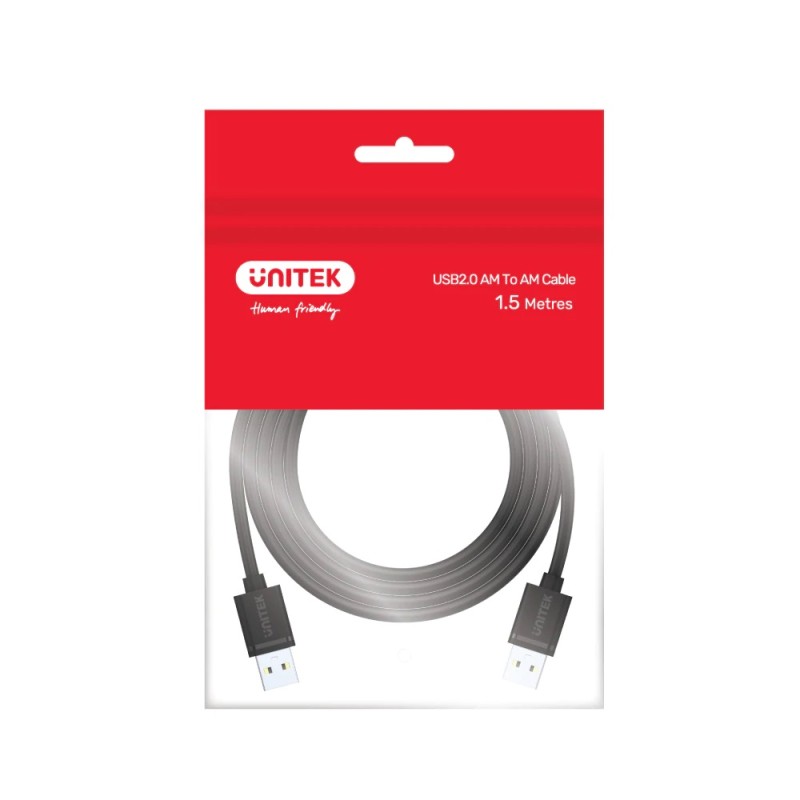 Buy Unitek UC USB-A 2.0 M-M Cable - Y-C442GBK - USB-A 2.0 M-M Cable, 1.5m in Cyprus, Nicosia, Limassol, Larnaka, Pafos